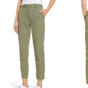 Topshop Luca Utility Trousers- olive - size 2